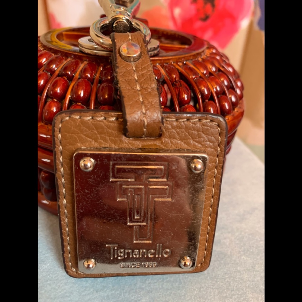 Tignanello Leather Keychain